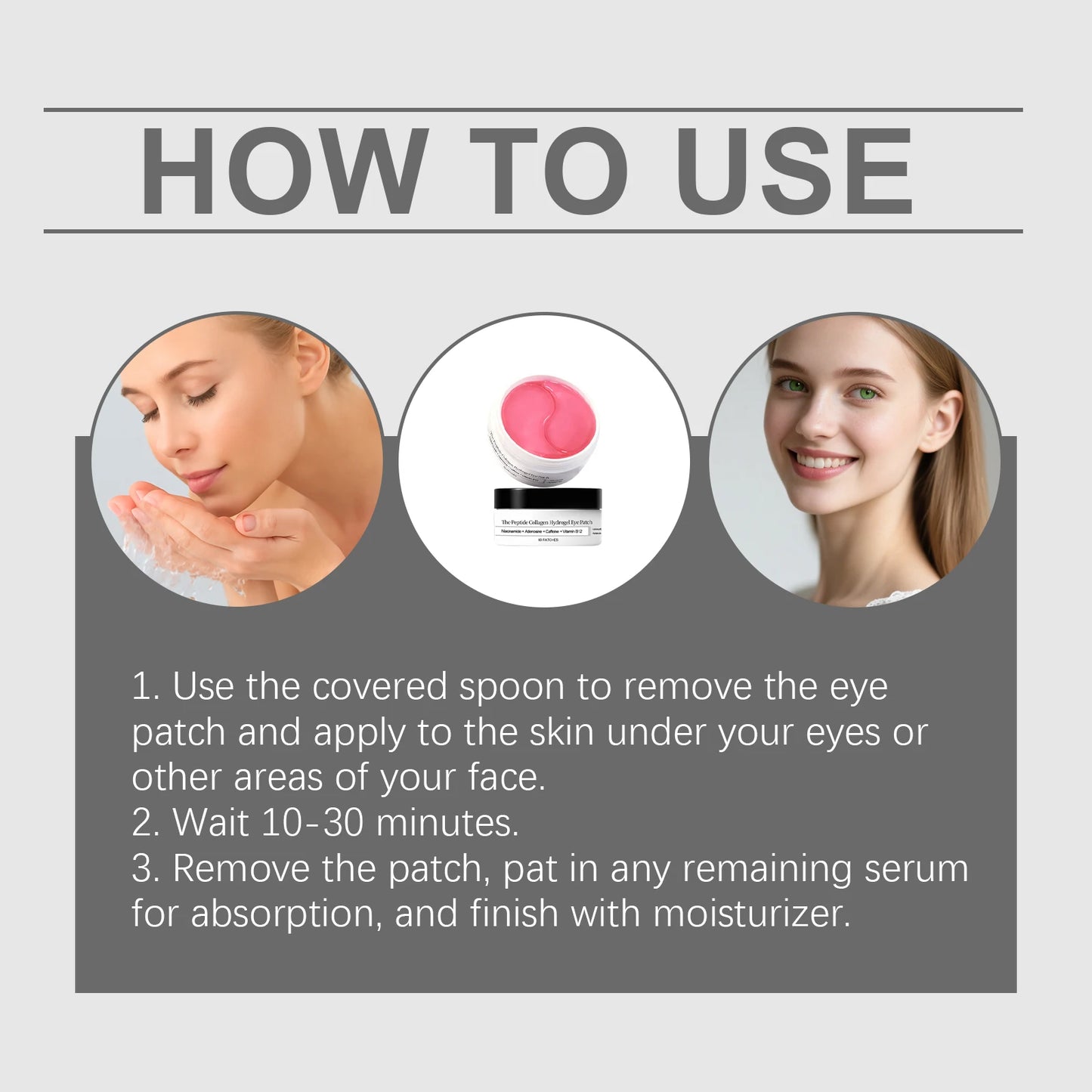 Peptide Collagen Hydrogel Eye Patch