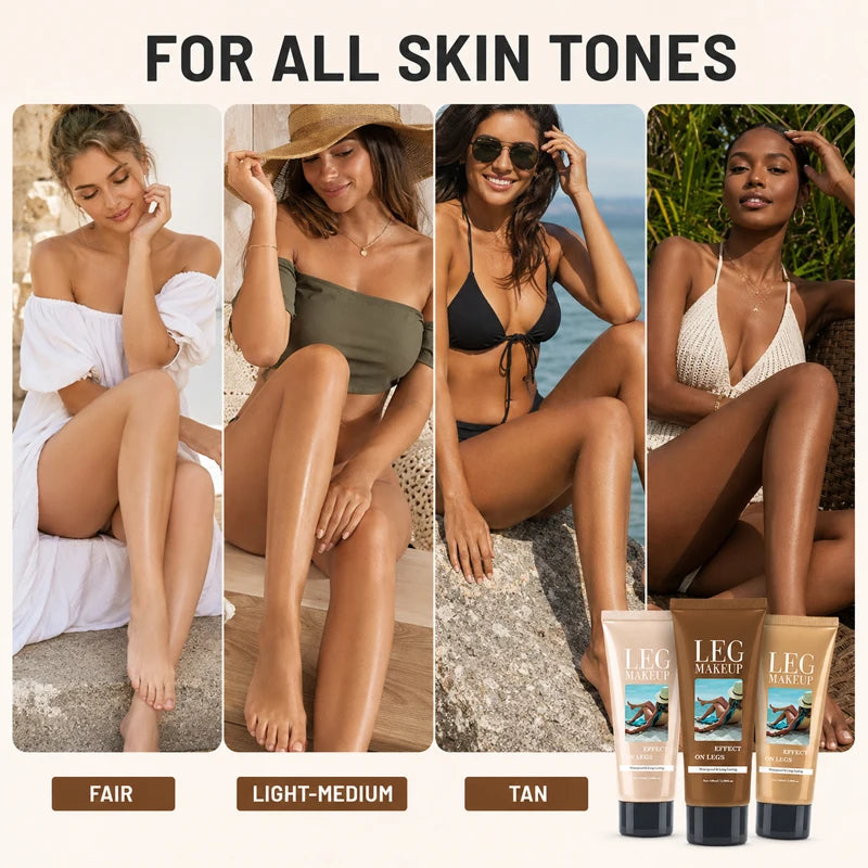 LegAura™ Bronzed Waterproof Body Veil – Full Coverage Leg Concealer Cream for Flawless, Smooth & Naturally Glowing Legs