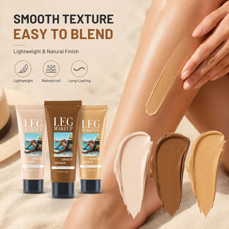 LegAura™ Bronzed Waterproof Body Veil – Full Coverage Leg Concealer Cream for Flawless, Smooth & Naturally Glowing Legs